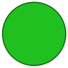 Chloride ion, Cl-, drawn at its ionic size