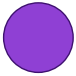 Potassium ion, K+: a larger purple ball