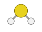 Hydrogen sulfide, H2S: one sulfur with two hydrogens