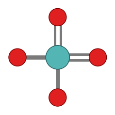 Molybdate: a molybdenum atom with four oxygens
