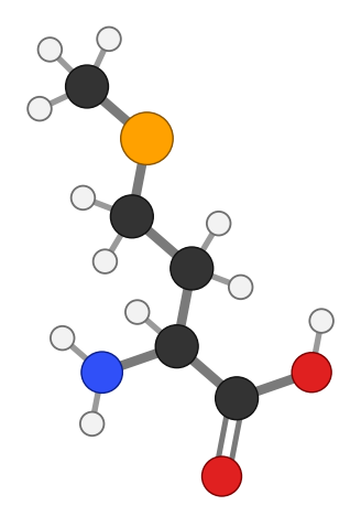 Selenomethionine: methionine with selenium in place of sulfur; every hydrogen shown